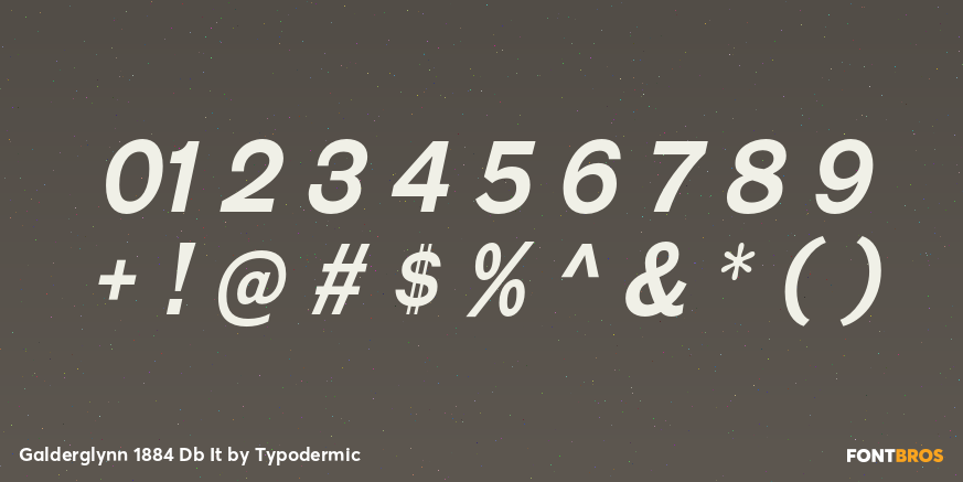 Galderglynn 1884 Db It Font Poster #1