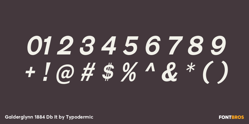 Galderglynn 1884 Db It Font Poster #4