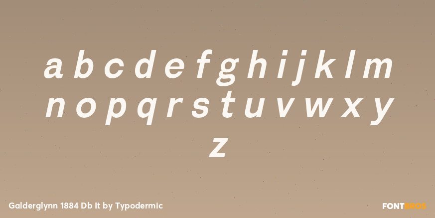 Galderglynn 1884 Db It Font Poster #1