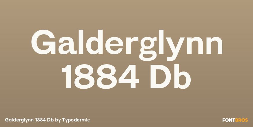 Galderglynn 1884 Db Font Poster #1