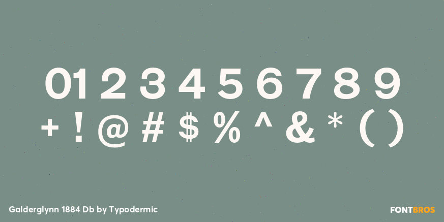 Galderglynn 1884 Db Font Poster #4