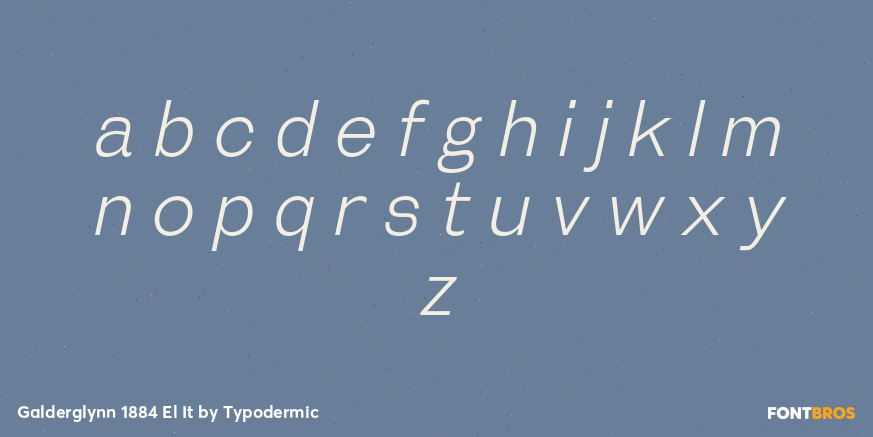 Galderglynn 1884 El It Font Poster #3