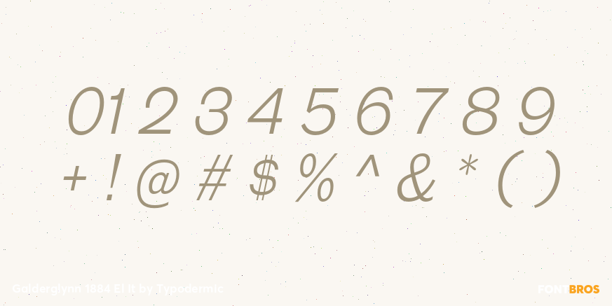 Galderglynn 1884 El It Font Poster #4