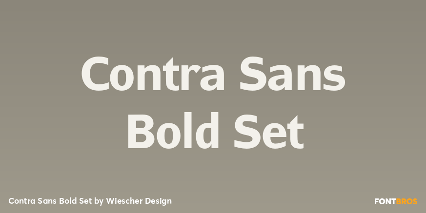 Contra Sans Bold Set Font Poster #1