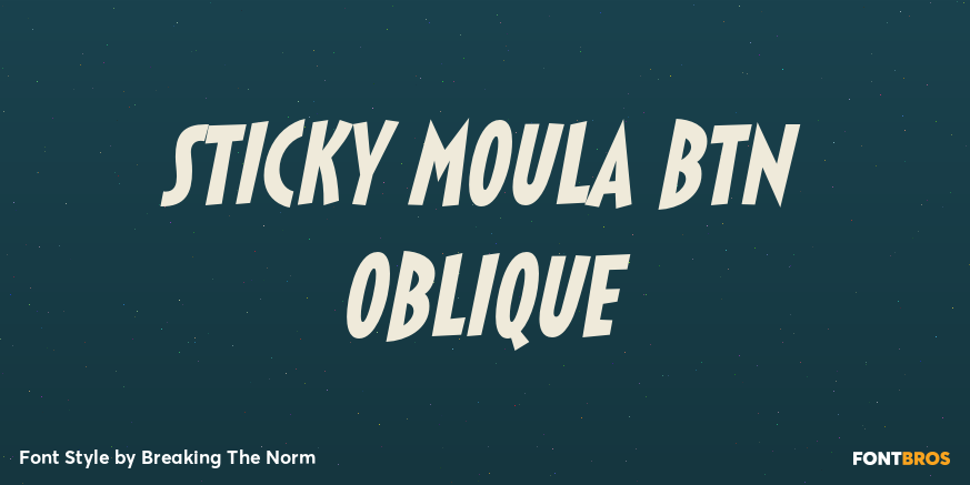 Sticky Moula BTN Oblique Poster