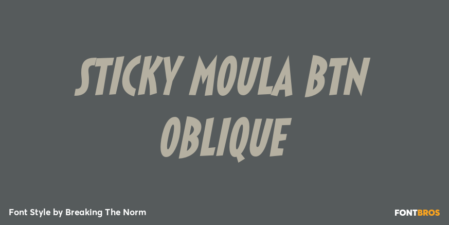 Sticky Moula BTN Oblique Poster