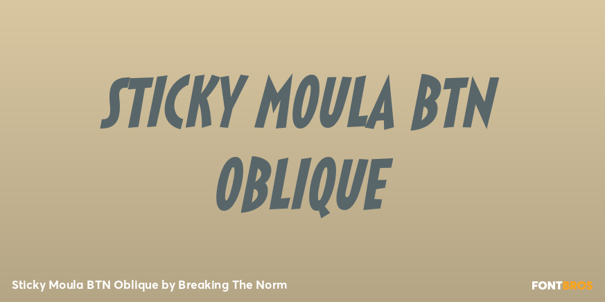 Sticky Moula BTN Oblique Poster