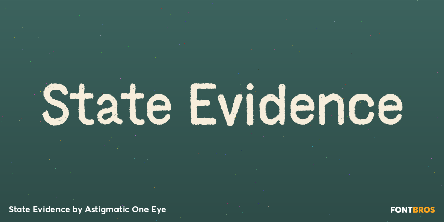 State Evidence Font Poster #1