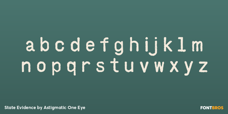 State Evidence Font Poster #3