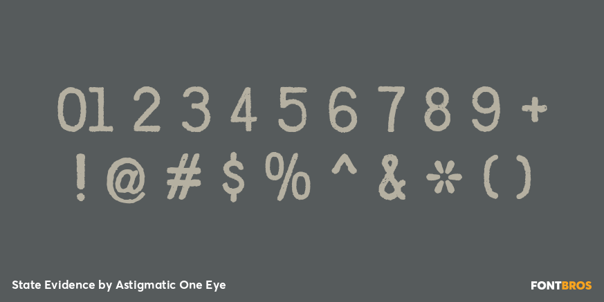 State Evidence Font Poster #4