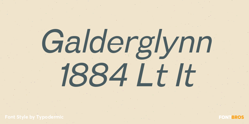 Galderglynn 1884 Lt It Font Poster #1