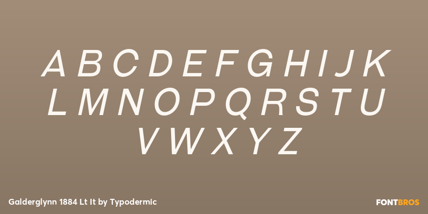 Galderglynn 1884 Lt It Font Poster #1