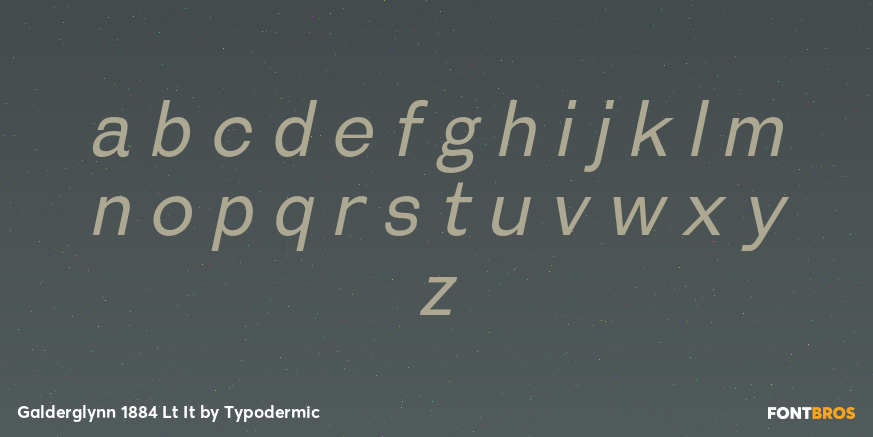 Galderglynn 1884 Lt It Font Poster #1
