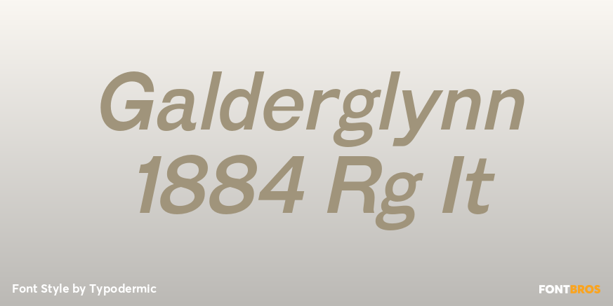 Galderglynn 1884 Rg It Font Poster #1