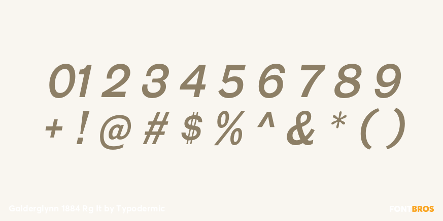 Galderglynn 1884 Rg It Font Poster #1