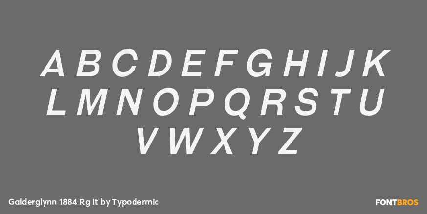 Galderglynn 1884 Rg It Font Poster #1