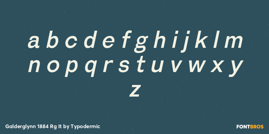 Galderglynn 1884 Rg It Font Poster #1