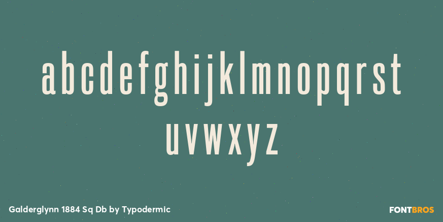 Galderglynn 1884 Sq Db Font Poster #1