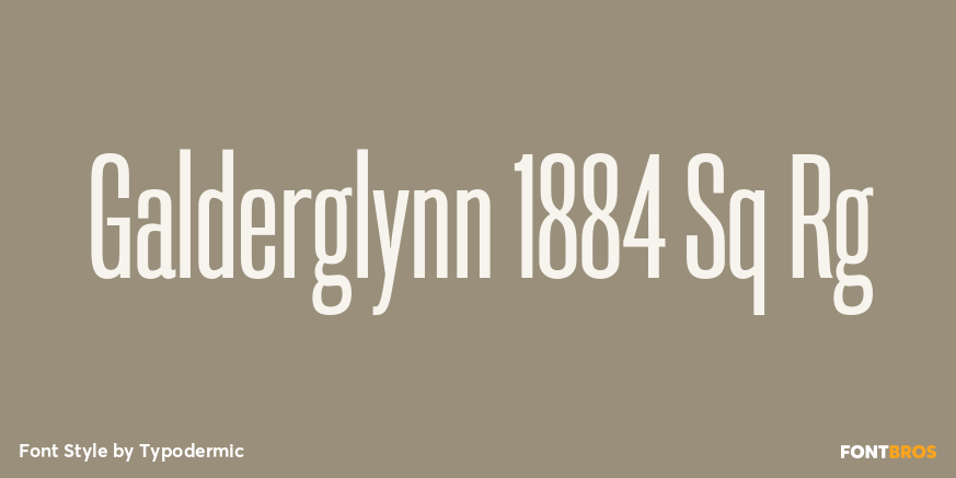 Galderglynn 1884 Sq Rg Font Poster #1