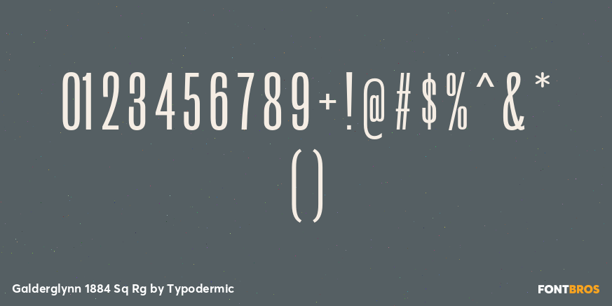 Galderglynn 1884 Sq Rg Font Poster #1