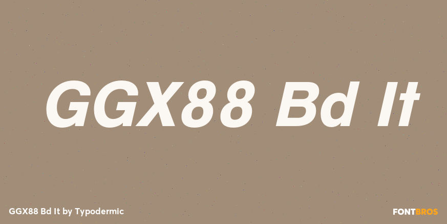 GGX88 Bd It Font Poster #1
