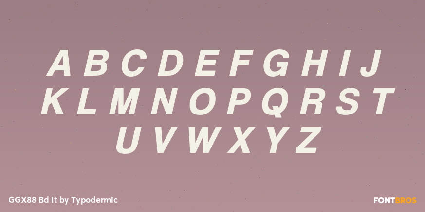 GGX88 Bd It Font Poster #2