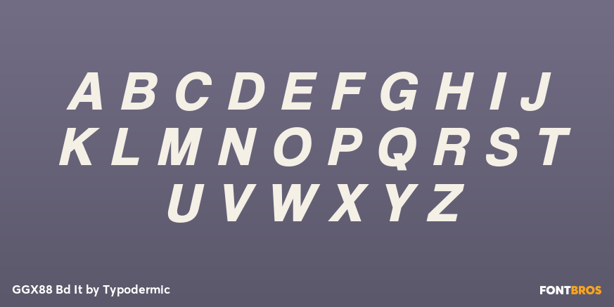 GGX88 Bd It Font Poster #1