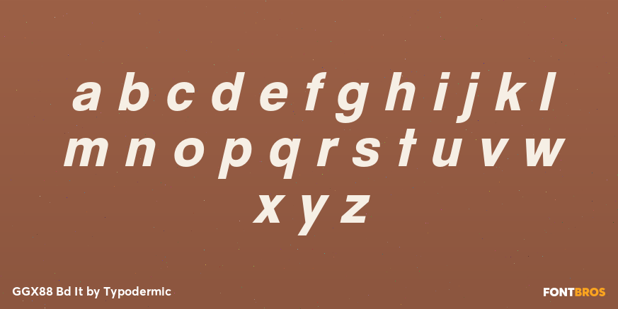 GGX88 Bd It Font Poster #1