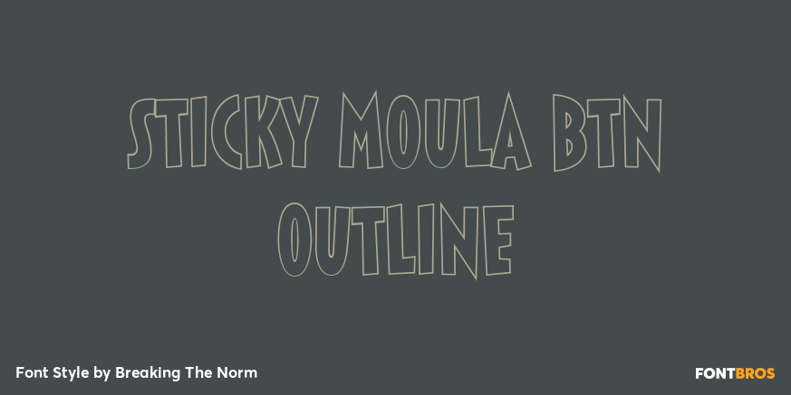 Sticky Moula BTN Outline Poster