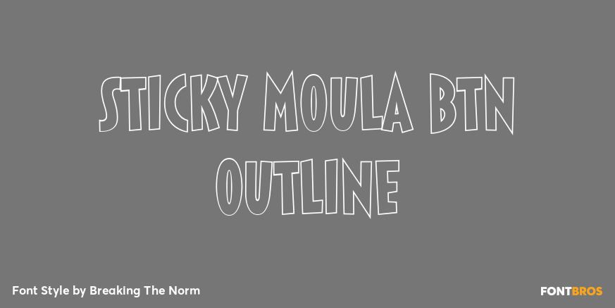 Sticky Moula BTN Outline Poster