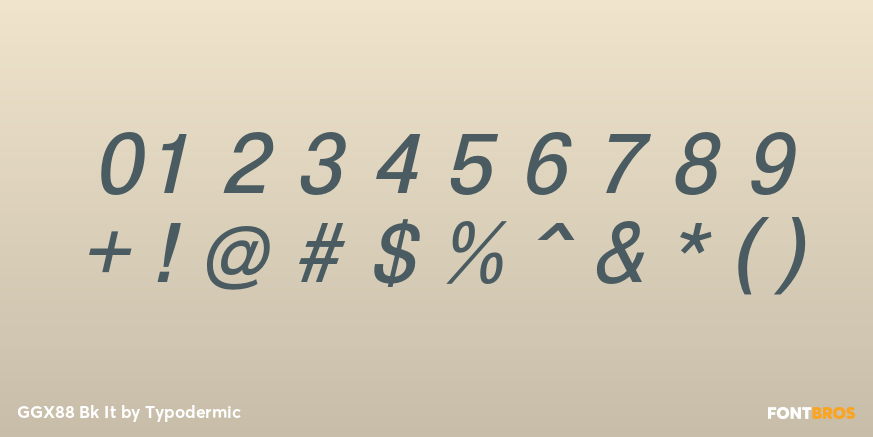 GGX88 Bk It Font Poster #1