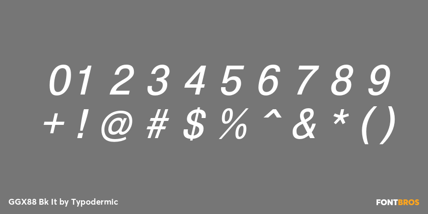 GGX88 Bk It Font Poster #4