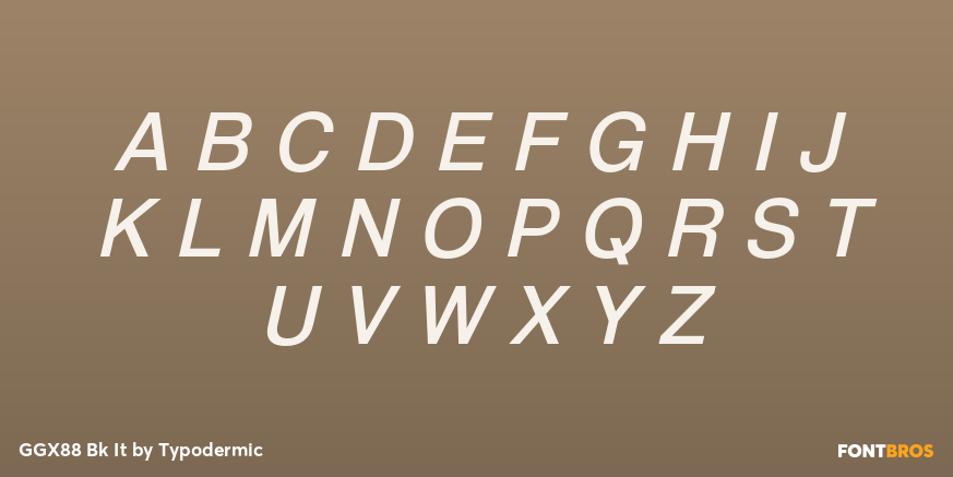GGX88 Bk It Font Poster #1