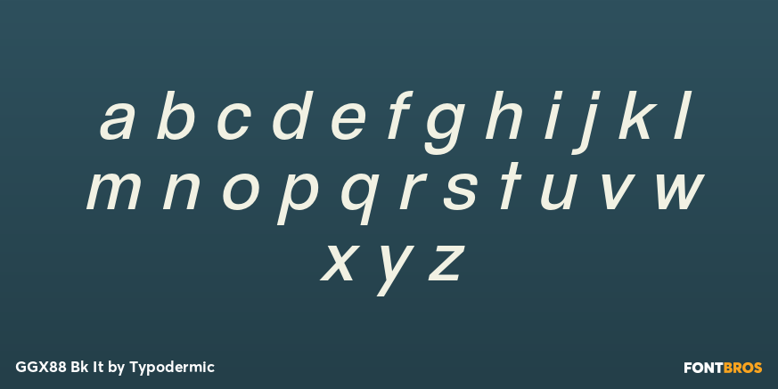 GGX88 Bk It Font Poster #1