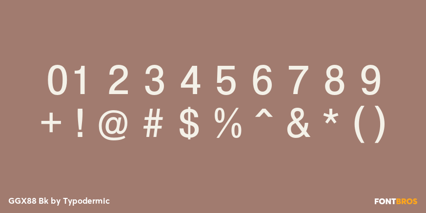 GGX88 Bk Font Poster #1