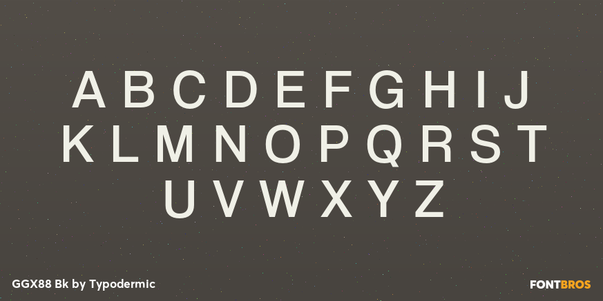 GGX88 Bk Font Poster #1