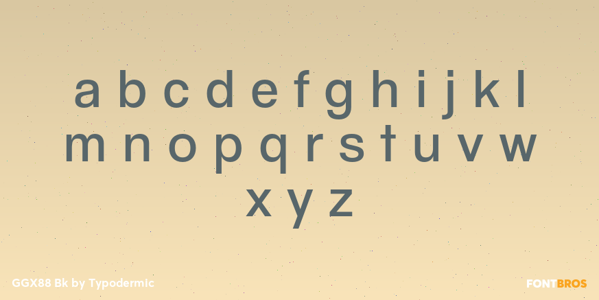 GGX88 Bk Font Poster #1