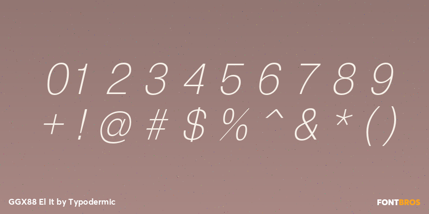 GGX88 El It Font Poster #1