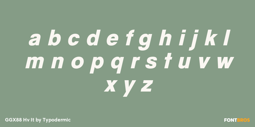 GGX88 Hv It Font Poster #1