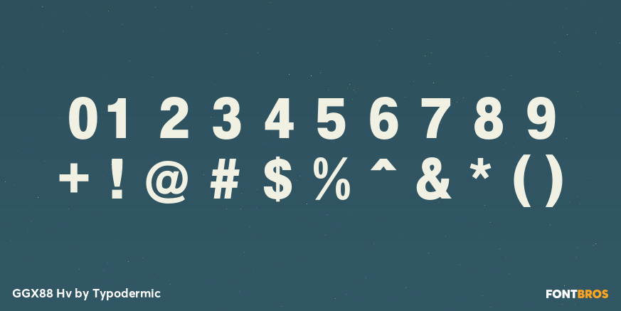 GGX88 Hv Font Poster #1