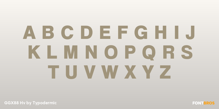 GGX88 Hv Font Poster #1