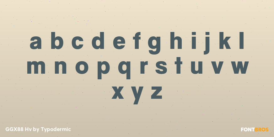 GGX88 Hv Font Poster #1