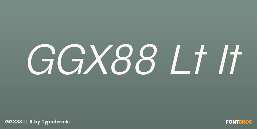GGX88 Lt It Font Poster #1