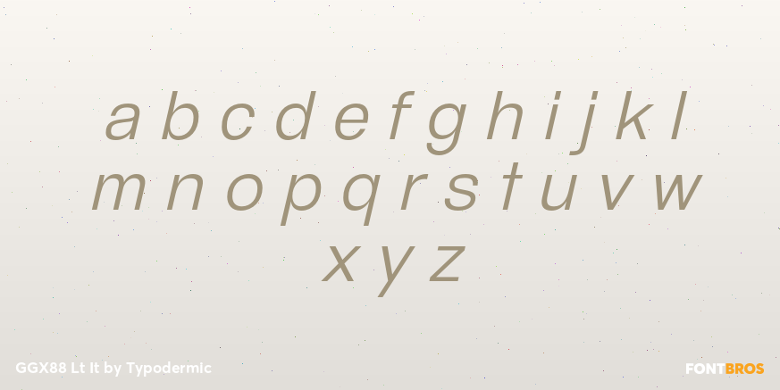 GGX88 Lt It Font Poster #3
