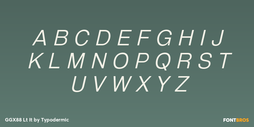 GGX88 Lt It Font Poster #1