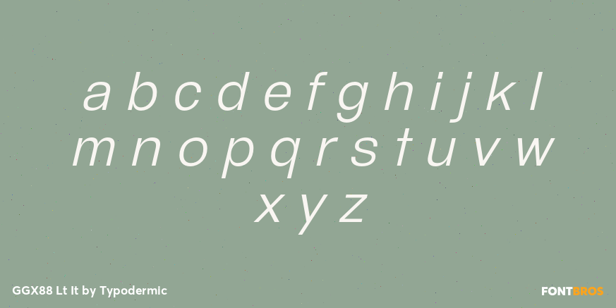 GGX88 Lt It Font Poster #1