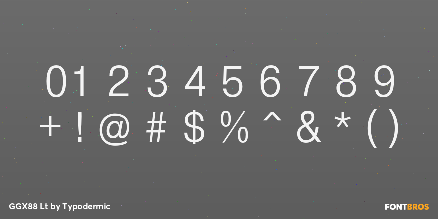 GGX88 Lt Font Poster #1
