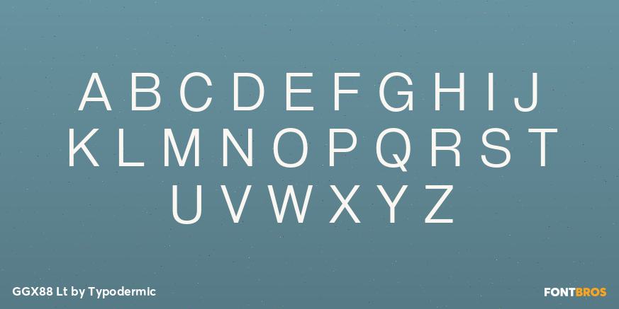 GGX88 Lt Font Poster #1