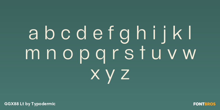 GGX88 Lt Font Poster #1
