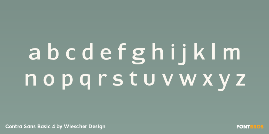Contra Sans Basic 4 Font Poster #3